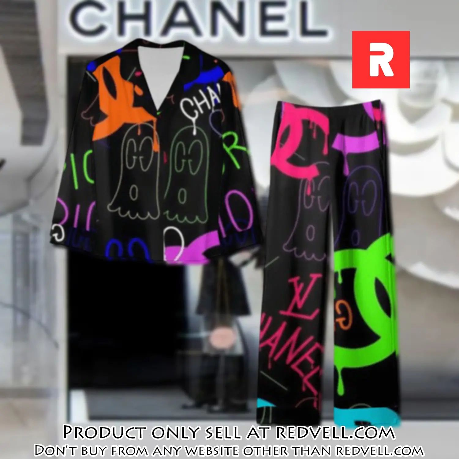 Trending luxury chanel satin pajama set pjs1043 rv5548872